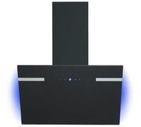 Hotte inclinée Respekta/Hotte inclinée 60 cm/Boîtier en métal avec écran en verre noir/Fonction d'extraction et de recyclage d'air / CH69060SA+ / A+ / 43-63 dB