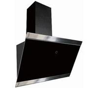 Respekta Hotte aspirante inclinée CH 89060 S 60 cm - écran verre cadre inox blanc, A++, 39-59 dB