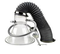 Hotte d'extraction de vapeur de soudage avec tuyau flexible et support réglable, 4,8 m de long, 5,1 cm de diamètre, housse transparente