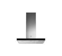 Hotte électrique 90 cm inox max 625 m3/h), Hob2hood, F. Brisa, sortie 150 mm, LED, éclairage inclus T-Invertie frontale en verre noir