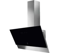 Hotte Electrolux 600 LFV429Y - cheminée coudée - largeur : 89.8 cm - profondeur : 40 cm - extraction et recirculation (avec kit d'extraction supplémentaire) - acier inoxydable et noir
