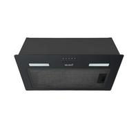 HOTTE ENCASTRABLE - GROUPE FILTRANT NOIR 52 CM - 335 m3/h - Evacuation ou Recyclage - Filtres à Charbon Inclus - BELDEKO