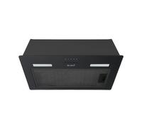 HOTTE ENCASTRABLE - GROUPE FILTRANT NOIR 52 CM - 335 m3/h - Evacuation ou Recyclage - Filtres à Charbon Inclus - BELDEKO
