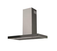Glem Hotte décorative murale GHBS97IX 90 cm 564 m³/h 63 dB Inox/Noir