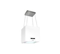 Klarstein Hotte Aspirante Ilot Central de Cuisine Silencieuse et Design, Débit d'air 595m³/h, Minuteur, 3 Modes, Contrôle via Application Mobile, Hotte Aspirante Suspendue Sans Evacuation et Charbon