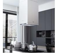 Hotte îlot avec écran tactile LCD et capteur 756 m³ / h LED - VIDAXL - 50661 - Evacuation & recyclage - Argent