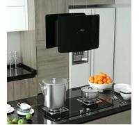 Hotte îlot en verre trempé - vidaXL - LCD tactile - Noir - 55x37x(62-137) cm - 3 vitesses - 756 m³/h - LED intégrées