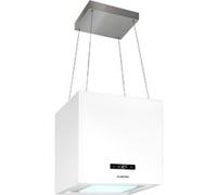 Hotte îlot - Klarstein - 595 m³/h - 67 dB - Classe A - Contrôle par WiFi - Blanc Blanc G