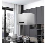 Hotte îlot suspendue - vidaXL - 55 cm - Acier inoxydable - Argenté - Écran LCD tactile - 3 vitesses - Filtre à charbon