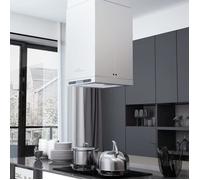 Hotte îlot - VIDAXL - Modèle avec écran LCD - Débit d'air 756 m³/h - 3 vitesses tactiles - Acier inoxydable