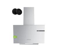 Hotte inclinée 60cm 3 vitesses 600 m3/h recyclage ou evacuation inox CD6765AS