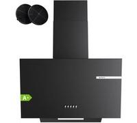 Hotte inclinée 60cm 3 vitesses 600 m3/h recyclage ou evacuation noir CD6765AB