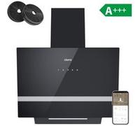 Hotte inclinée 60cm - classe a+++ - 4 vitesses - 650 m3/h - tactile - booster - recyclage ou evacuation - WiFi et tactile - led - noir - as6736hb NOIR G