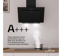 Hotte inclinée Athena | Mode évacuation et recyclage | 404 m³/h | 56 W | 60 cm A+++
