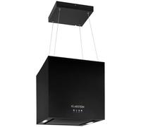 KLARSTEIN Kronleuchter Hotte aspirante îlot - Hotte sans évacuation, Air pulsé en 3 niveaux, Panneau de commande tactile, Eclairage LED, 45 cm - Noir