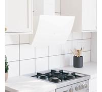 HOTTE MURALE 60 CM ACIER ET VERRE TREMPÉ BLANC