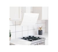Hotte murale 60 cm Acier et verre trempé Blanc