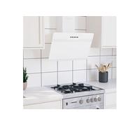vidaXL - Hotte murale 60 cm - Acier et verre trempé - Blanc