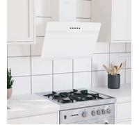 Hotte murale 60 cm Acier et verre trempé Blanc - vidaXL - aluminium - Filtration - Puissance 180 W - Facile à nettoyer 2957