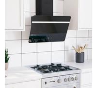 Hotte Murale 60 cm Acier et Verre Trempé Noir Aspirante Cuisine Maison vidaXL
