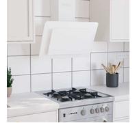 Hotte murale 60 cm Acier inoxydable et verre trempé Blanc - vidaXL - Filtration - Puissance 180 W - Débit d'air maximal : 297 m³/h 4
