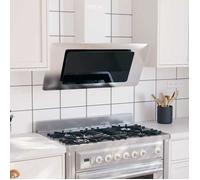 Hotte murale 90 cm Acier inoxydable et verre trempé Argenté - vidaXL - Filtration - Puissance 180 W - Débit d'air maximal : 297 m³/h