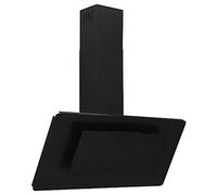Hotte murale 90 cm Acier inoxydable et verre trempé Noir