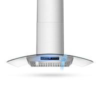 Hotte murale de 76,2 cm 1200 CFM, 4 vitesses, avec contrôle tactile et détection gestuelle, hottes d'aération en acier inoxydable avec 2 lumières LED Pro Series