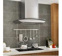 - Hotte - hotte décorative - largeur : 90 cm - profondeur : 45 cm - evacuation & recyclage - argent
