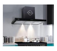 Hotte Murale - Gurari - 462 BL 9 Pr - Noir - 90 cm - Aspiration 1000m³/h