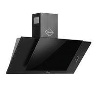 Hotte murale inclinée - GURARI - GCH S 482 90 BL - 90 cm - Verre noir - 1000 m³/h