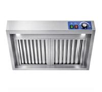 Hotte murale Mistral Pro 1000 x 900 mm avec moteur 0,25 kW - débit 1600-2100 m³/h - LED