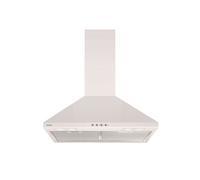 Hotte murale Pyramide 60 cm - 500 m³/h - 67 dB(A) vitesse maximale - Boutons poussoirs - 3 vitesses - Spots LED 2 x 4 W