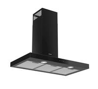 Hotte murale Silverline 3173.9.733.04 90 cm, noire, classe énergétique A, boost 710 m3, 3 vitesses, contrôle tactile, bruit max 69 dB (A), éclairage LED 2x3W, drop control