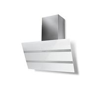 Hotte Décorative Inclinée 90cm 840m3/h Inox/verre Blanc - 5513326