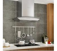 Hotte murale - VIDAXL - 60 cm - Evacuation & recyclage - 756 m³/h - LED