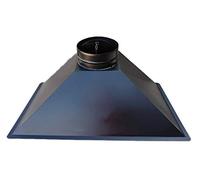 Hotte, Peignoir pour cheminée à Base de Bois L 105 x P 55 x H 40 Sorties fumées diamètre 25 cm