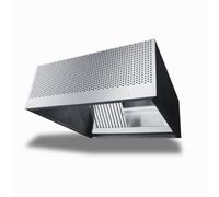 Hotte Professionnelle Cubique en Inox - Hottes Statique - Hotte Aspirante Triple Flux et Extraction, Filtres, Variateur et Luminaire - Restaurant, Food Truck, Fast-Food - Cuisine Pro (2000x1200 mm)