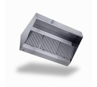 Hotte Professionnelle Inox - Hotte Adossée Trapèze - Hotte Aspirante Statique et Extraction, Filtres, Variateur et Moteur - Restaurant, Food Truck, Fast-Food - Cuisine Professionnelle (1500x1200 mm)