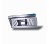 Hotte Professionnelle Inox Motorisée - Hotte Adossée Trapèze avec Moteur Escargot et Variateur - Aspiration & Extraction, Filtres à Choc - Cuisine, Restaurant, Food Truck - Extraction (2500x750 mm)