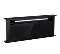 Hotte rétractable Klarstein Downdraft 90cm - Identique au modèle précédent mais plus grande, avec 714 m³/h, 8 modes, LED, minuterie, sans conduit, noir, 90 cm.