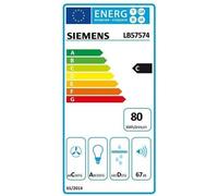 Hotte Siemens iQ500 LB57574 - groupe filtrant - Niche - largeur : 49.6 cm - profondeur : 26.4 cm - extraction et recirculation (avec kit de recirculation supplémentaire) - avec moteur interne - inox