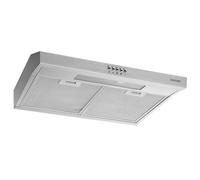 Concept OPP1260 Hotte aspirante 60 cm avec éclairage LED et 3 niveaux de puissance, hotte 135 m3, 67 W, fonction évacuation d'air/recyclage (argent) [Classe énergétique D]