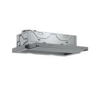 Bosch DFL064W53 Série 2 Hotte plate 60 cm Argenté métallisé Mode recyclage ou évacuation d'air Interrupteur à bascule 3 niveaux de puissance Filtre à graisse métallique Passe au lave-vaisselle