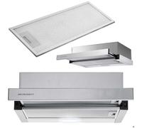 Hotte télescopique encastrable - JANSHOP - Berdsen BT-229 - INOX - Gris - 2 modes: extraction et absorption