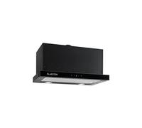 - Hotte - Téléscopique - largeur : 60 cm - profondeur : 48.5 cm - extraction et recirculation (avec kit de recirculation supplémentaire) - noir