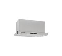 Klarstein Vinea - Hotte, îlot 60 cm + 2 filtres, recyclage d'air, 610 m³/h, argent