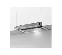 CIARRA CBCS6906D Hotte Tiroir Téléscopique 60cm - Classe A++ - 391m³/h | 2 Vitesses - Éclairage LED - Recyclage ou Evacuation - Filtres Charbon CBCF002X2 Inclus - Fonctions de mémoire - Argent