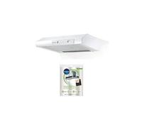 Hotte visière casquette aspirante blanc largeur 60cm débit d'air 220m3/h 5605229