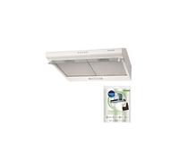 Hotte visière casquette aspirante blanc largeur 60cm débit d'air 321m3/h